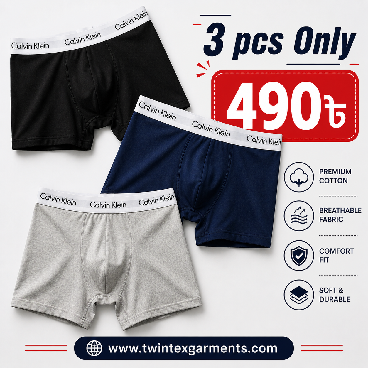 Men's Premium CK  Boxer Combo